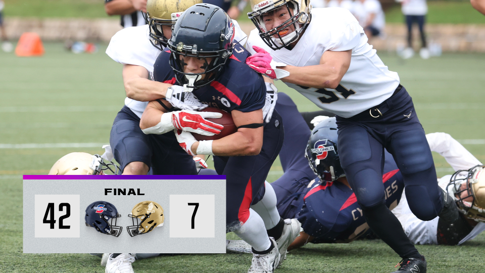 X1 Area】QB西本が3TDパス成功で名古屋サイクロンズが今季初勝利